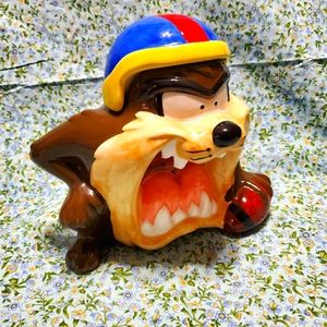 Vintage Taz Space Jam football cookie jar